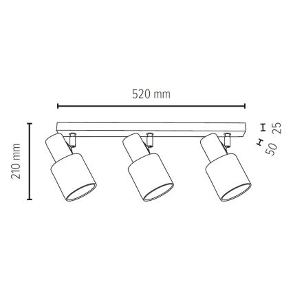 Spotlight TREEHOUSE 3xE27/25W/230V - FSC-certificeret