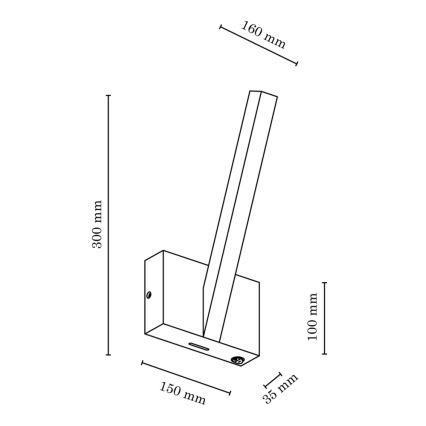 LED væglampe LINUS LED/3W/230V eg - FSC-certificeret