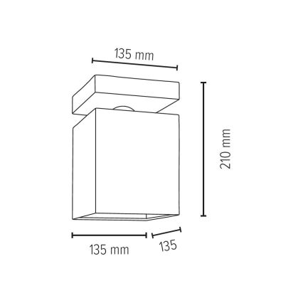 Loftlampe GREAT 1xE27/25W/230V - FSC-certificeret