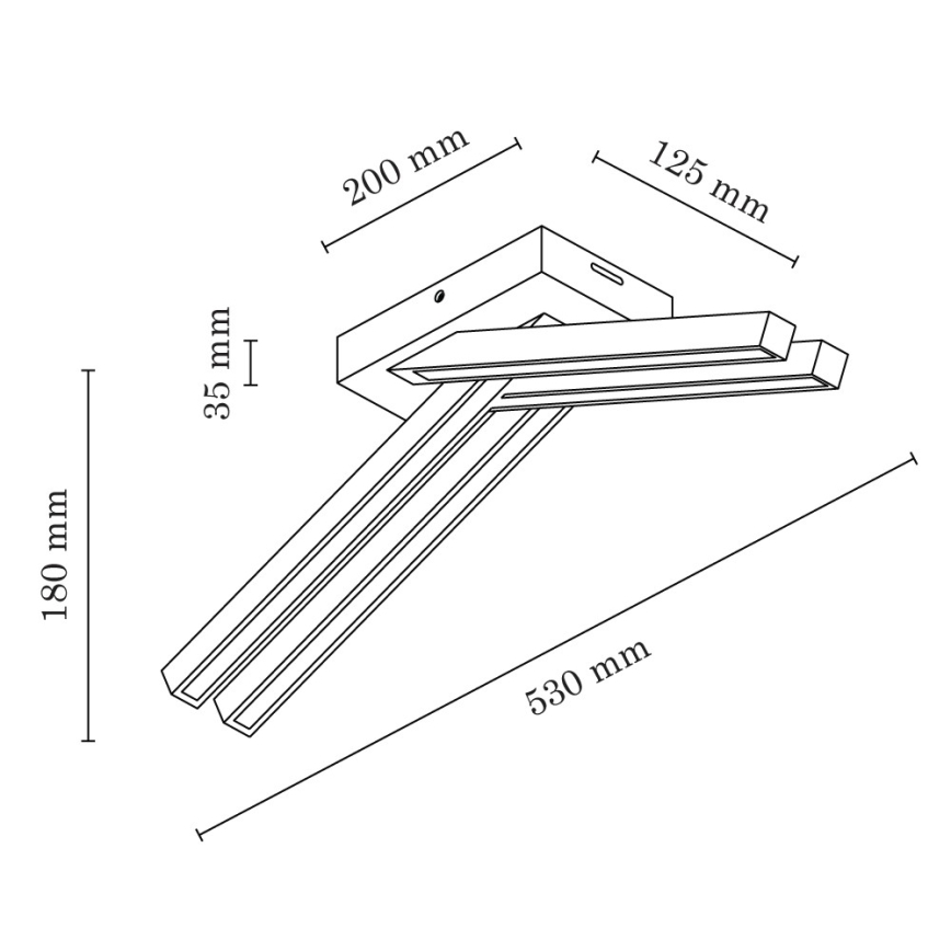 LED loftlampe LINUS 4xLED/4,5W/230V mat eg - FSC-certificeret