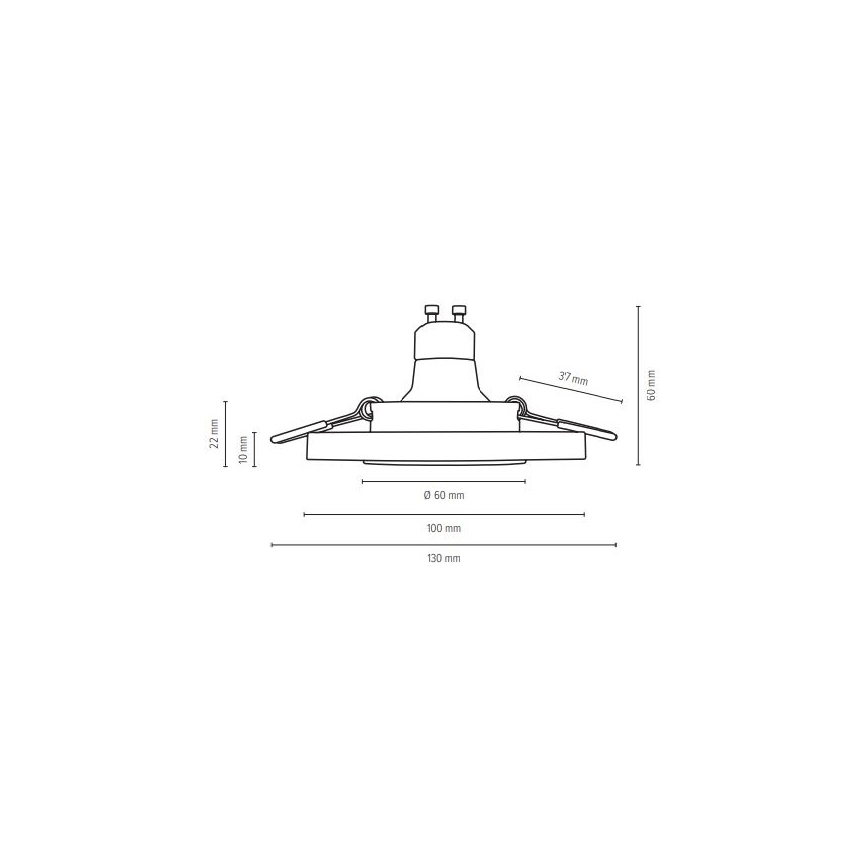 LED indbygningsspot VITAR 1xGU10/5W/230V beton - FSC-certificeret