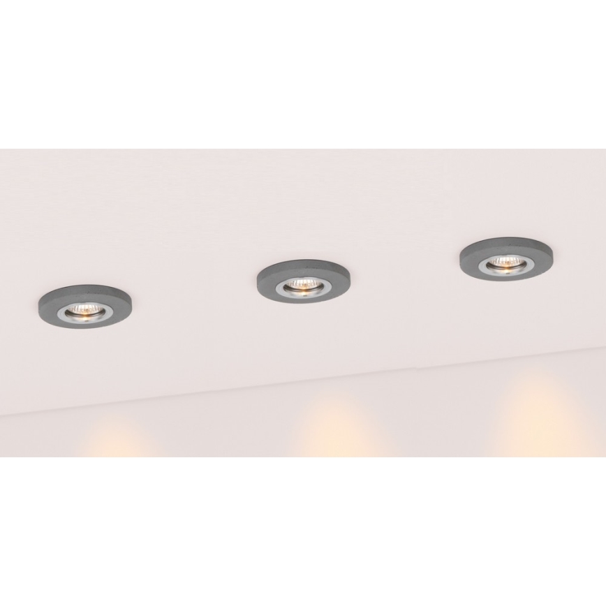 SÆT MED 3 LED Indbygningsspot VITAR 1xGU10/5W/230V CRI 90 beton