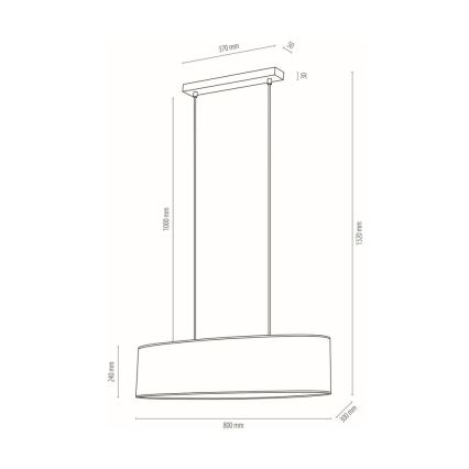 Pendel BOHO 2xE27/40W/230V eg - FSC-certificeret