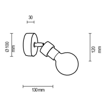 Vægspot MARJOLAINE 1xE27/25W/230V egetræ - FSC-certificeret