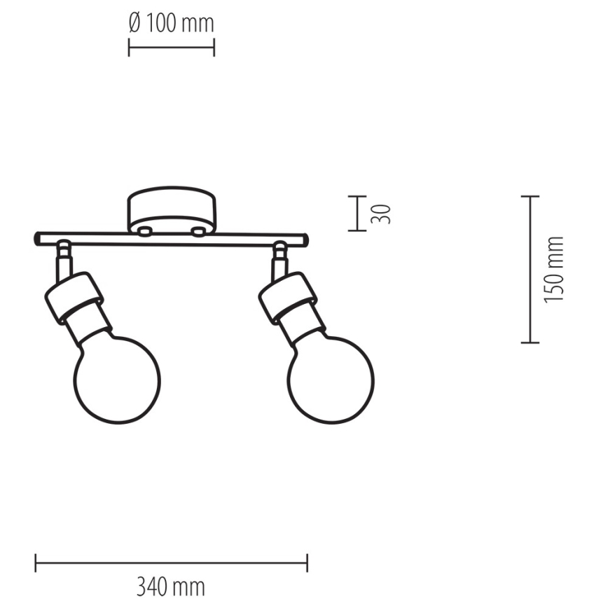 Spotlampe MARJOLAINE 2xE27/25W/230V eg
