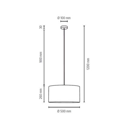 Pendel SCARLETT 1xE27/60W/230V - FSC-certificeret
