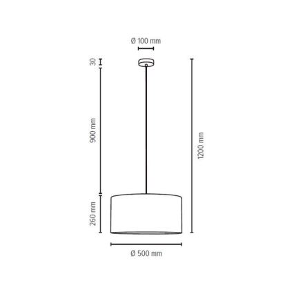 Pendel SCARLETT 1xE27/60W/230V - FSC-certificeret