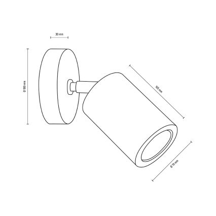 LED vægspot MATTI 1xGU10/5W/230V egetræ - FSC-certificeret