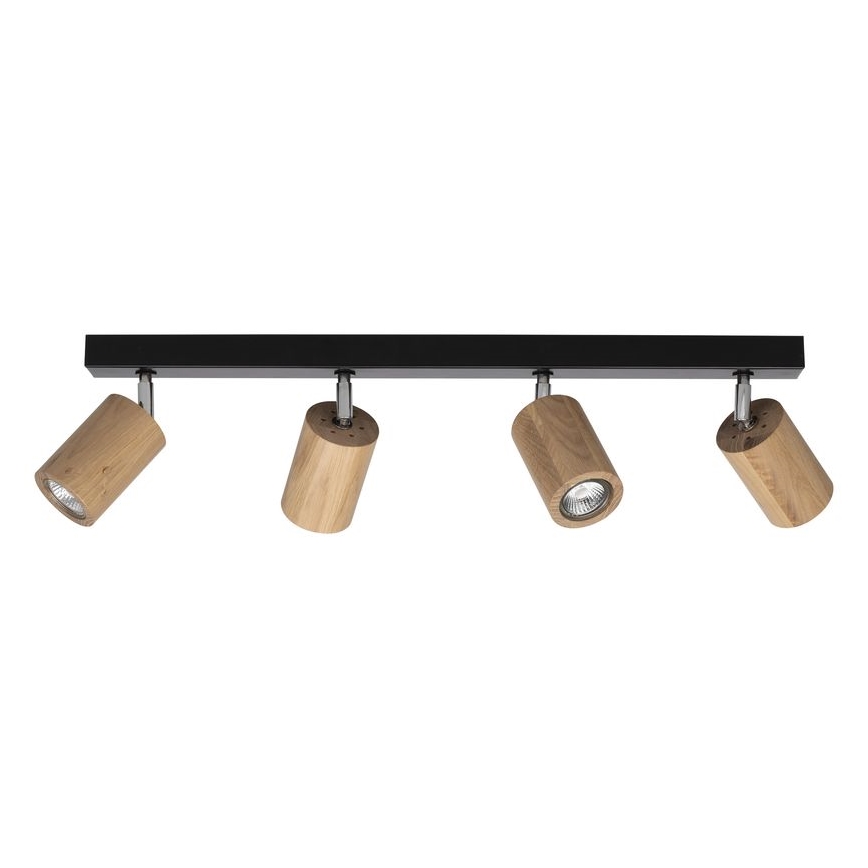 LED loftspot MATTI 4xGU10/5W/230V egetræ - FSC-certificeret