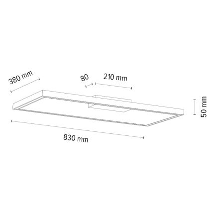 LED loftlampe dæmpbar RAMME LED/34W/230V eg – FSC certificeret