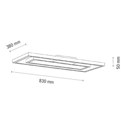 LED loftlampe dæmpbar RAMME 2xLED/28,5W/230V eg – FSC certificeret