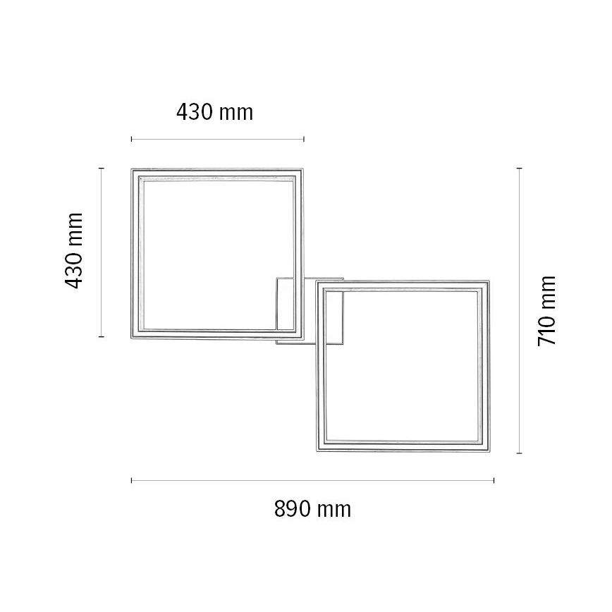 LED loftlampe dæmpbar RAMME 2xLED/24W/230V eg – FSC certificeret