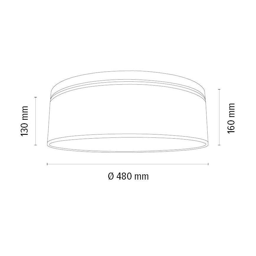 Loftlampe BENITA 2xE27/25W/230V diameter 48 cm cremefarvet/eg – FSC certificeret