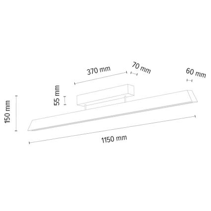LED loftlampe dæmpbar DEROTT 3xLED/14W/230V eg
