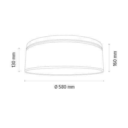 Loftlampe BENITA 4xE27/25W/230V diameter 58 cm cremefarvet/eg – FSC certificeret