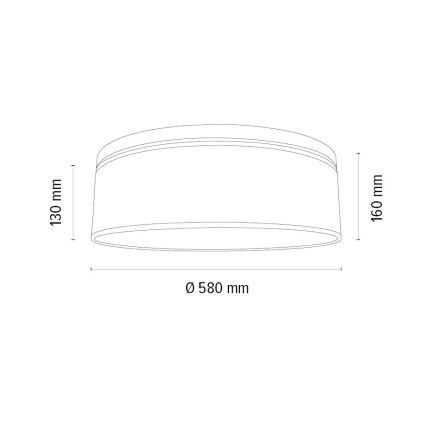 Loftlampe BENITA 4xE27/25W/230V diameter 58 cm hvid/eg