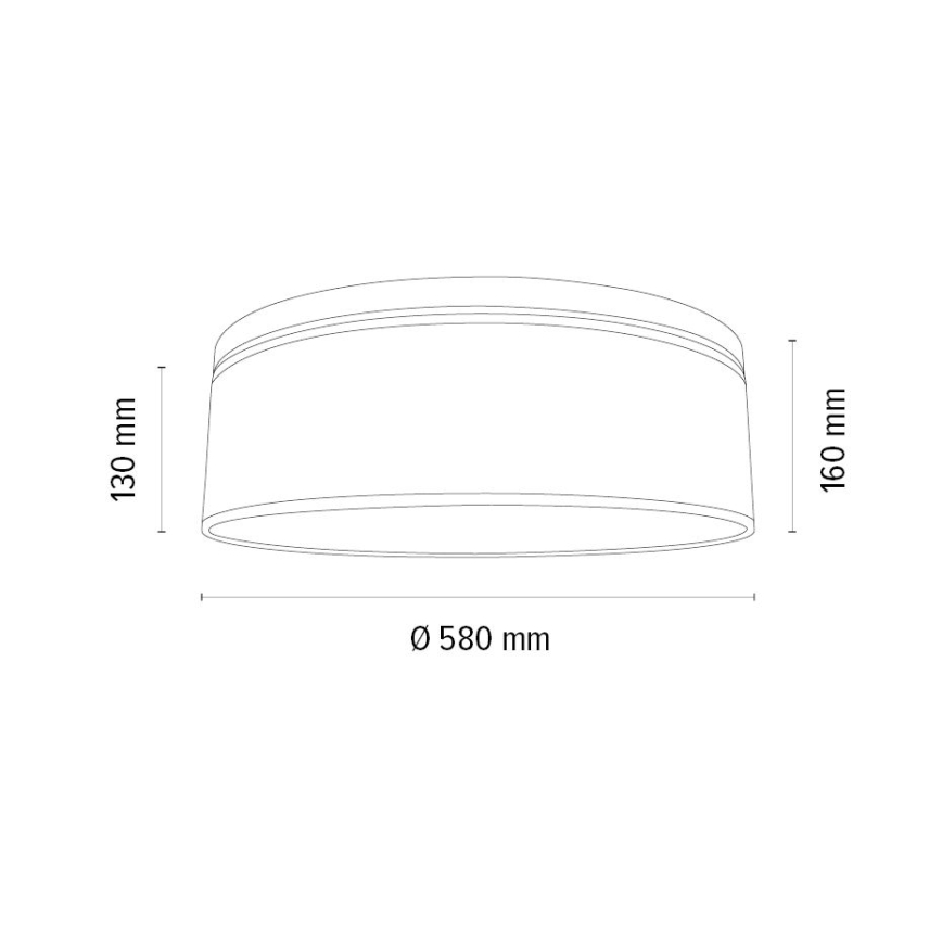 Loftlampe BENITA 4xE27/25W/230V diameter 58 cm hvid/eg