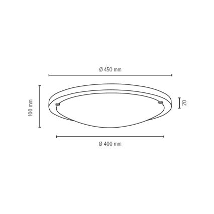 LED loftlampe FRIDA LED/18W/230V bøg