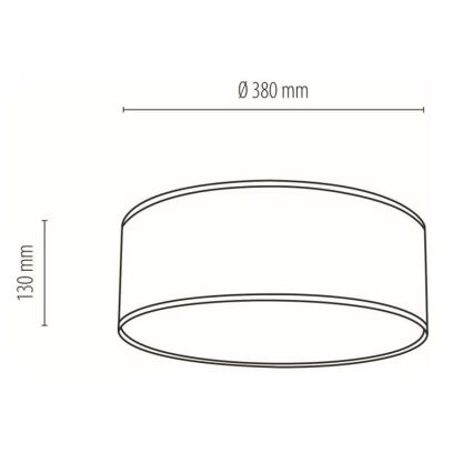 Loftlampe BOHO 3xE27/25W/230V Ø 38 cm hvid