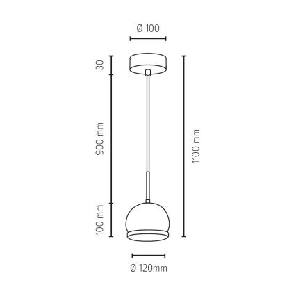 LED pendel BALL WOOD 1xGU10/5W/230V mat eg - FSC-certificeret