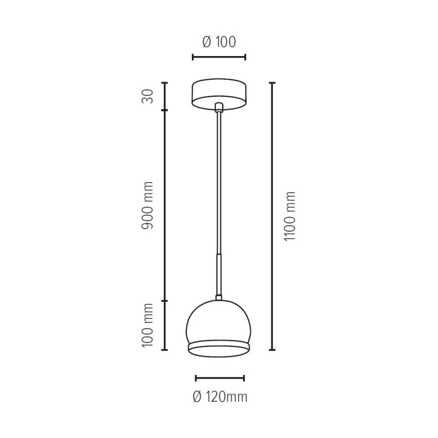 LED pendel BALL WOOD 1xGU10/5W/230V mat eg - FSC-certificeret