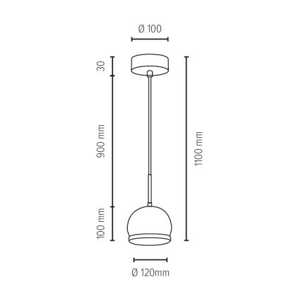 LED pendel BALL WOOD 1xGU10/5W/230V mat eg - FSC-certificeret