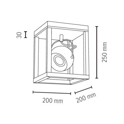 LED loftsbelysning ROY 1xGU10/5W/230V mat eg - FSC-certificeret