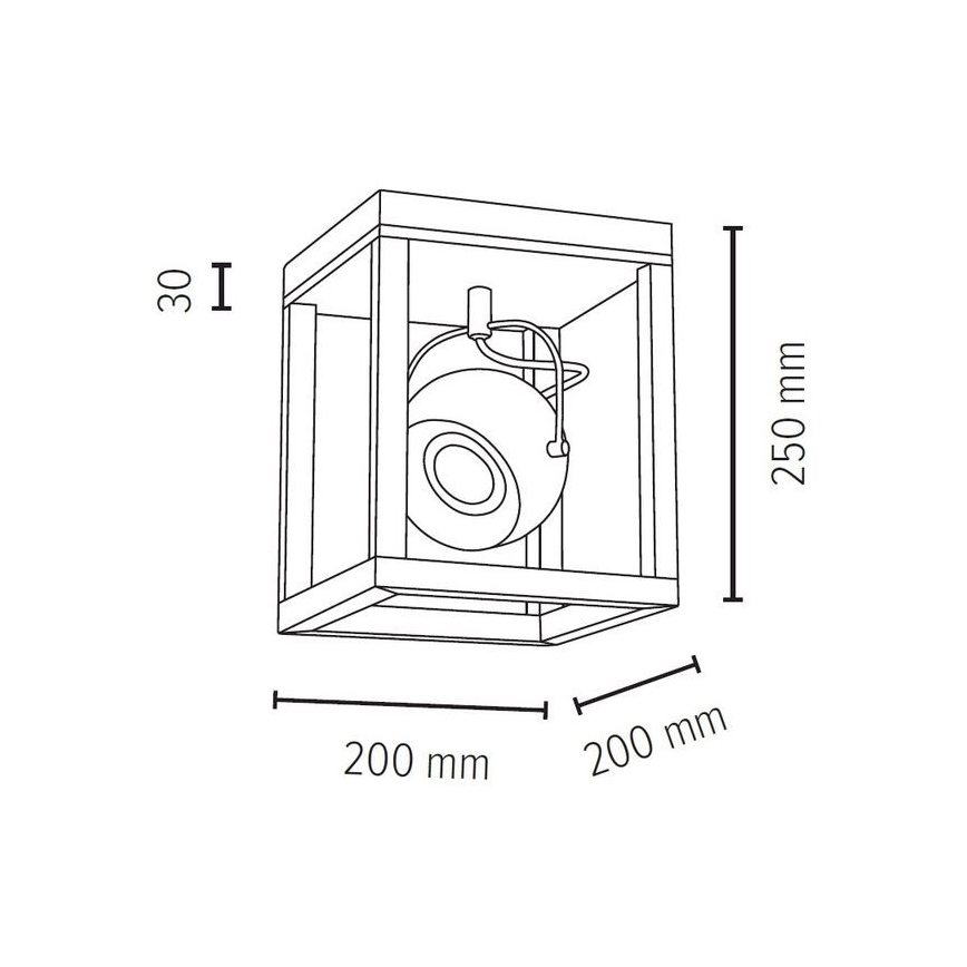 LED loftsbelysning ROY 1xGU10/5W/230V mat eg - FSC-certificeret
