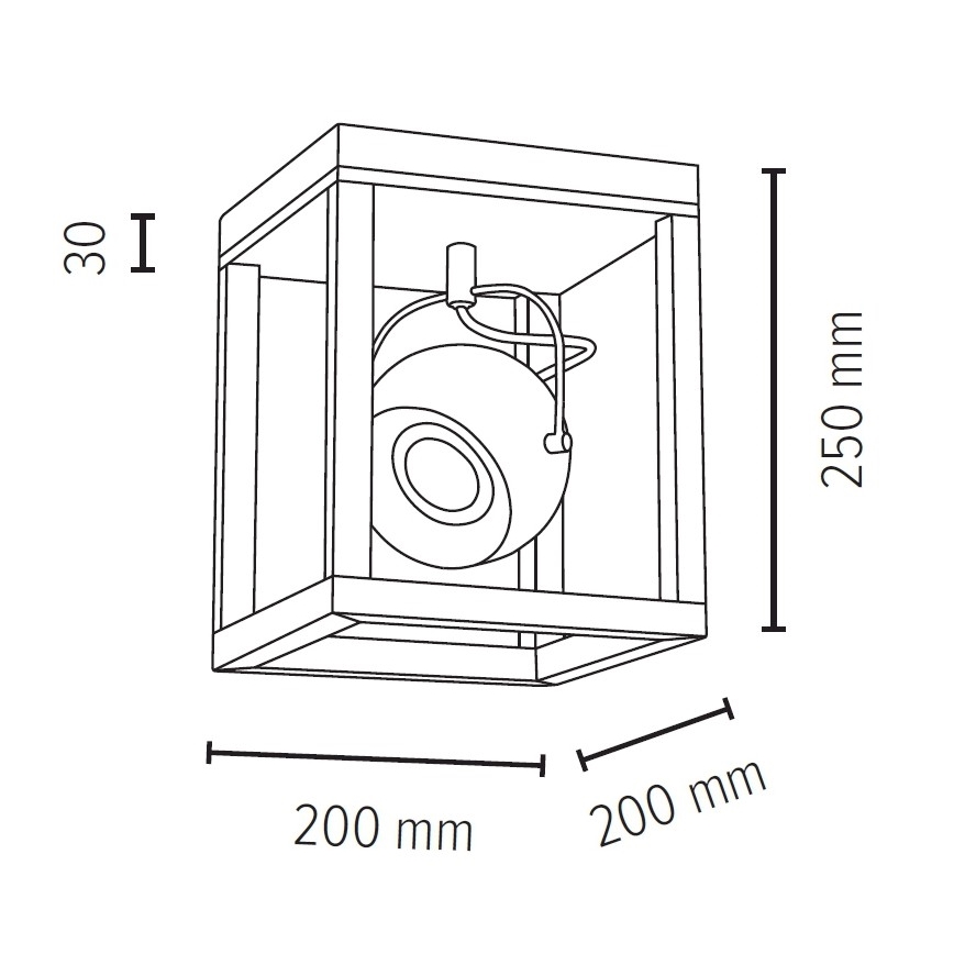 LED loftlampe ROY 1xGU10/5W/230V mat eg - FSC-certificeret