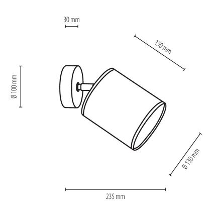 Vægspot APRILLIA 1xE27/25W/230V eg hvid - FSC-certificeret