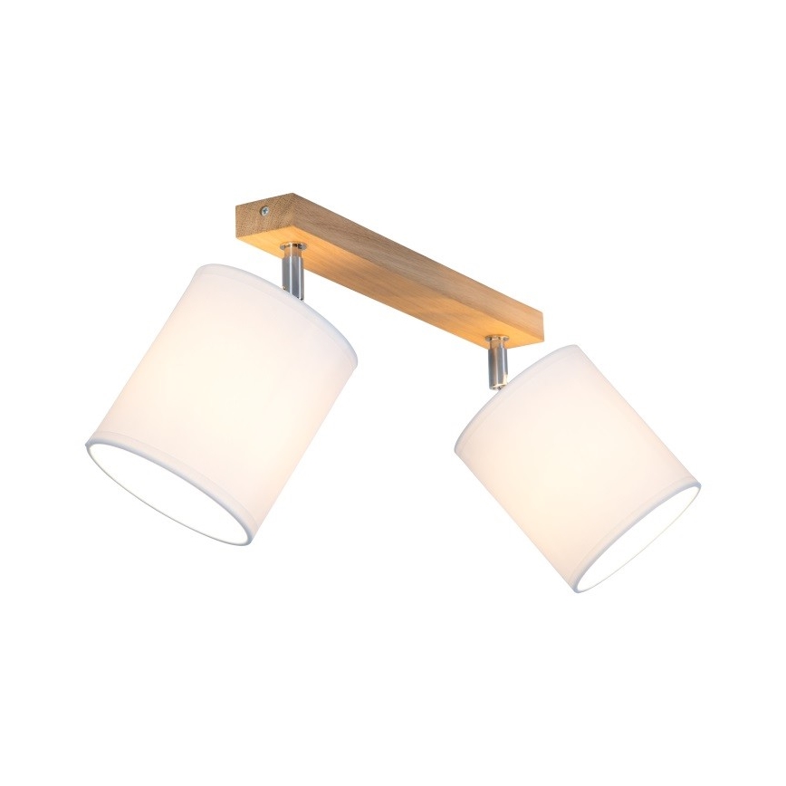 Spotlampe APRILLIA 2xE27/25W/230V eg hvid - FSC-certificeret