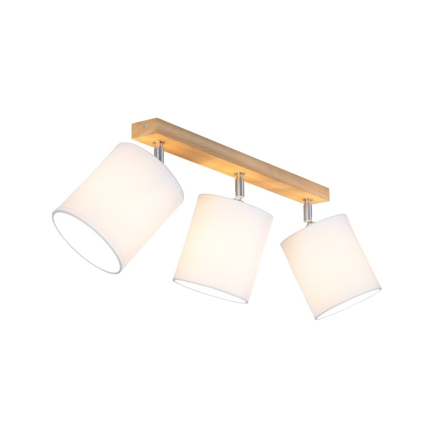 Spotlampe APRILLIA 3xE27/25W/230V eg hvid - FSC-certificeret