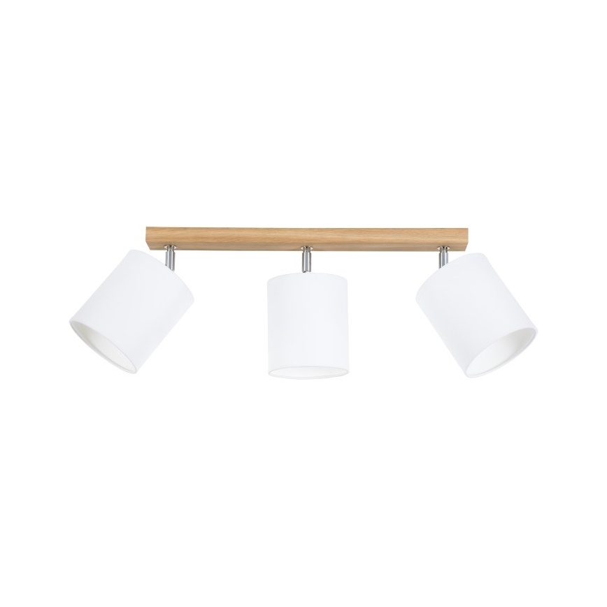 Spotlampe APRILLIA 3xE27/25W/230V eg hvid - FSC-certificeret