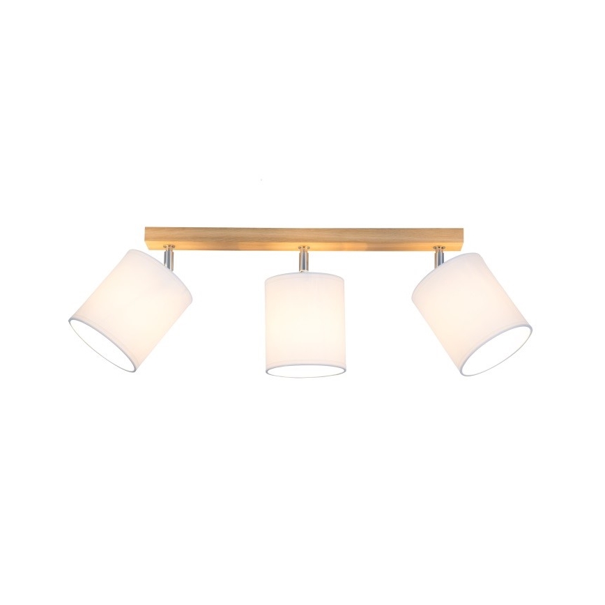 Spotlampe APRILLIA 3xE27/25W/230V eg hvid - FSC-certificeret