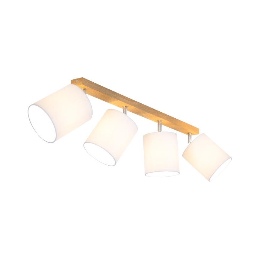 Spotlampe APRILLIA 4xE27/25W/230V eg hvid - FSC-certificeret