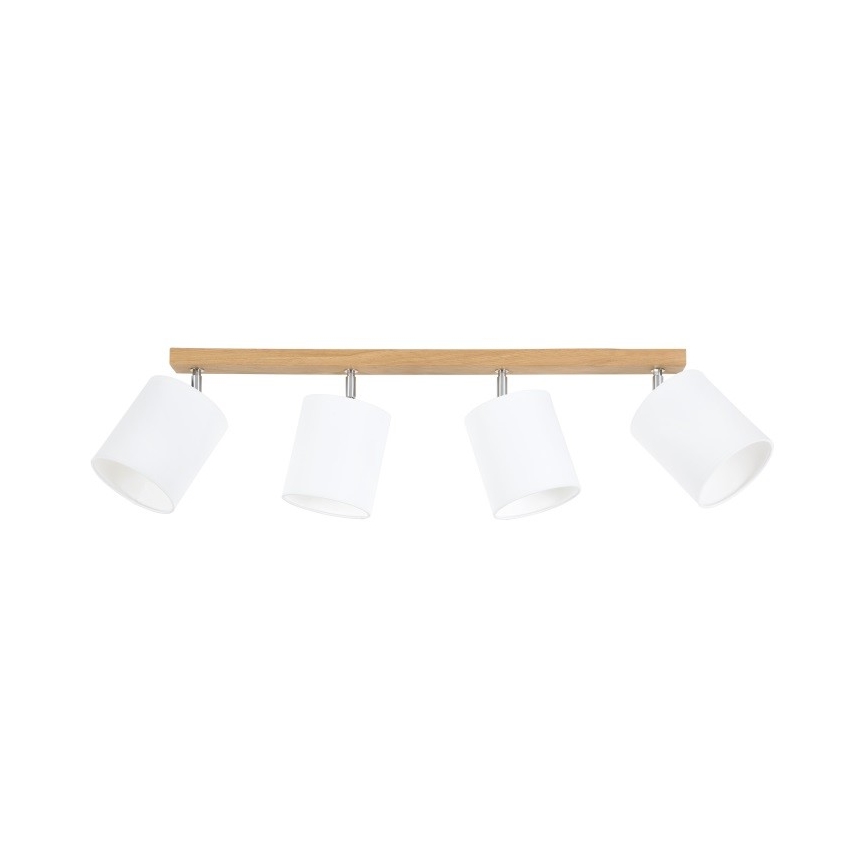 Spotlampe APRILLIA 4xE27/25W/230V eg hvid - FSC-certificeret
