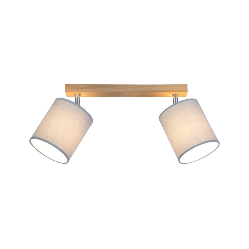 Spotlampe APRILLIA 2xE27/25W/230V eg grå - FSC-certificeret