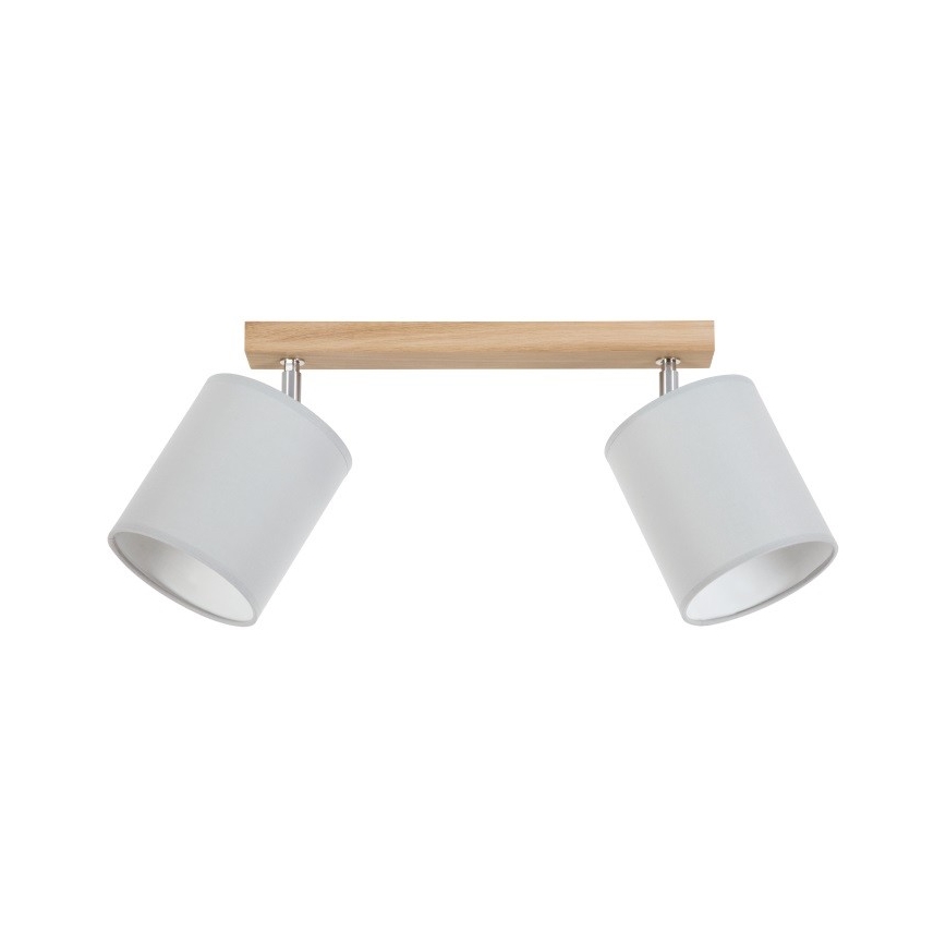 Spotlampe APRILLIA 2xE27/25W/230V eg grå - FSC-certificeret