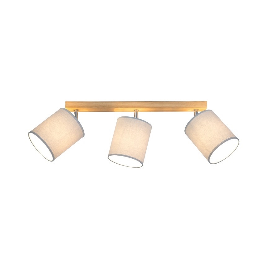 Spotlampe APRILLIA 3xE27/25W/230V eg grå - FSC-certificeret