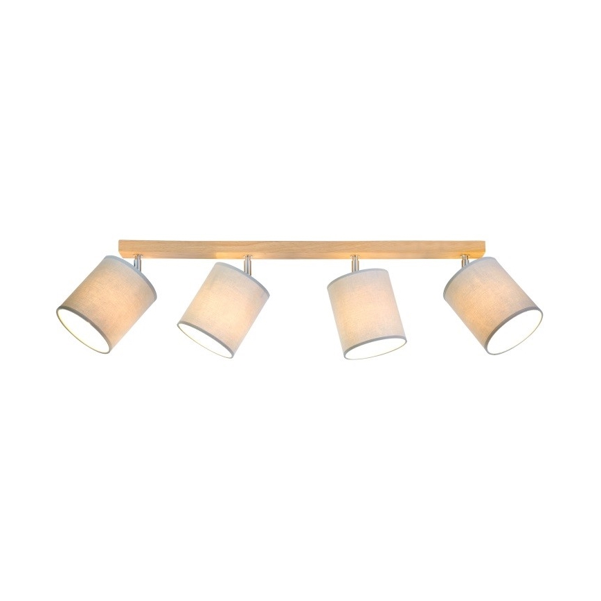 Spotlampe APRILLIA 4xE27/25W/230V eg grå - FSC-certificeret