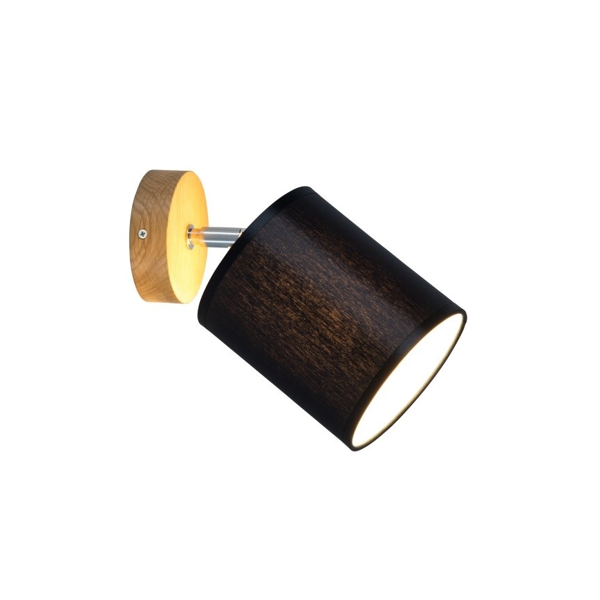 Vægspot APRILLIA 1xE27/25W/230V eg sort - FSC-certificeret
