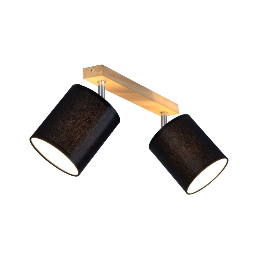 Spotlampe APRILLIA 2xE27/25W/230V eg sort - FSC-certificeret