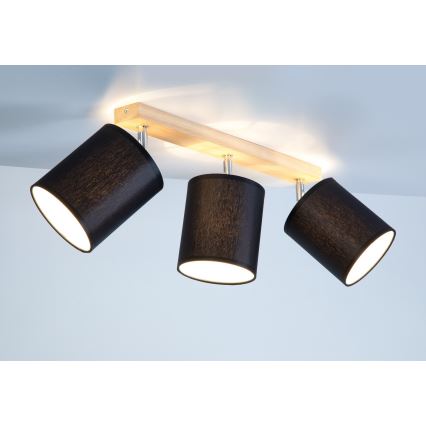 Spotlampe APRILLIA 3xE27/25W/230V eg sort