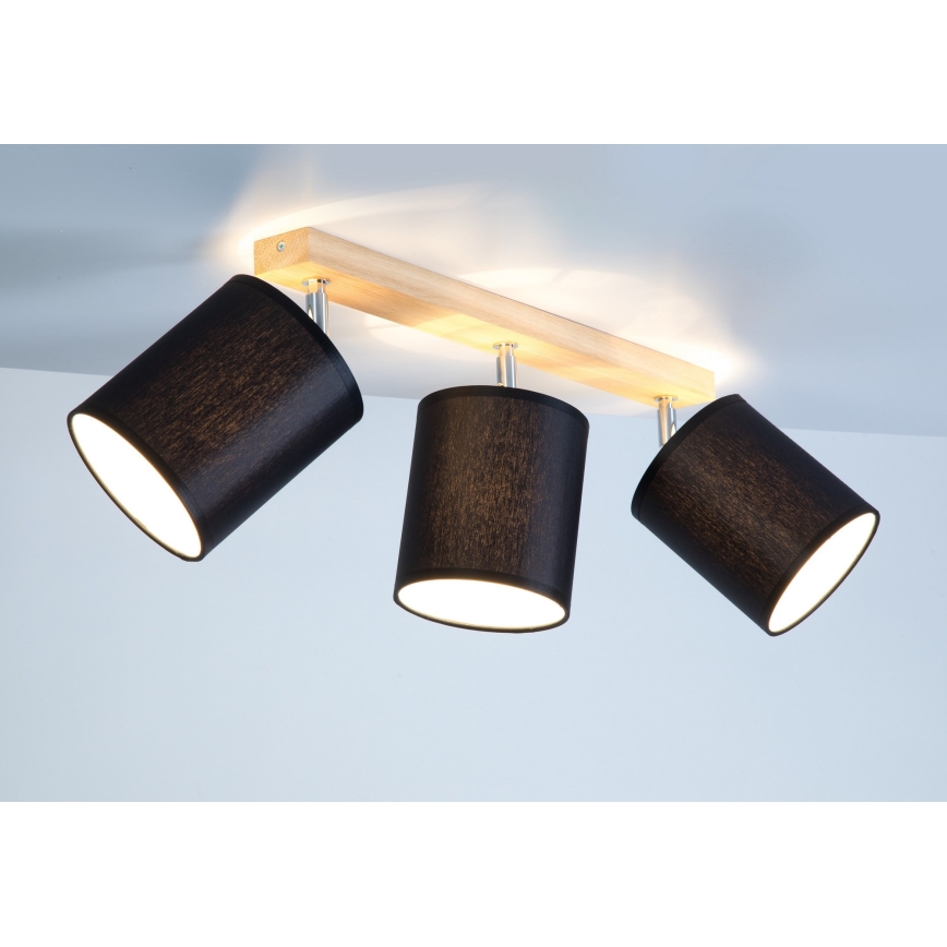Spotlampe APRILLIA 3xE27/25W/230V eg sort