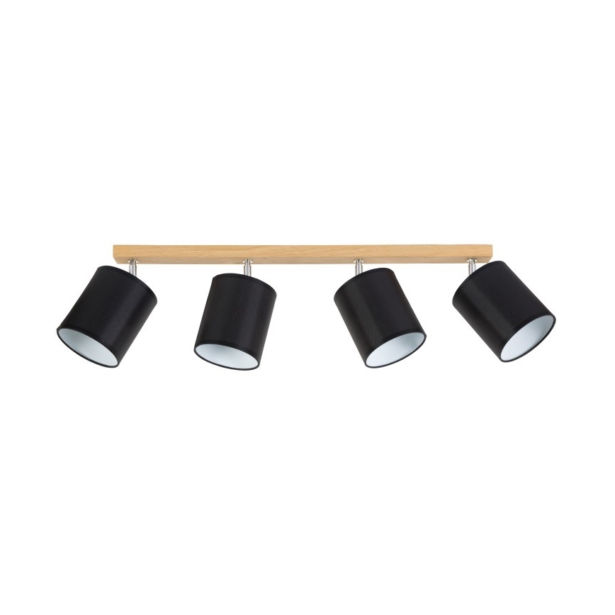Spotlampe APRILLIA 4xE27/25W/230V eg sort - FSC-certificeret