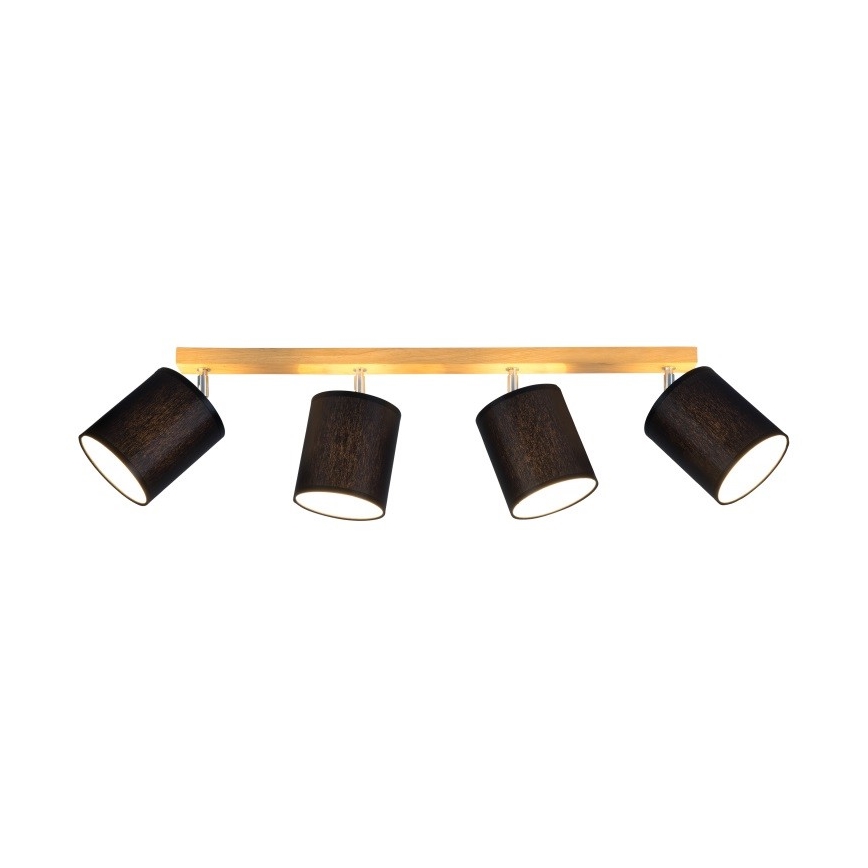 Spotlampe APRILLIA 4xE27/25W/230V eg sort - FSC-certificeret