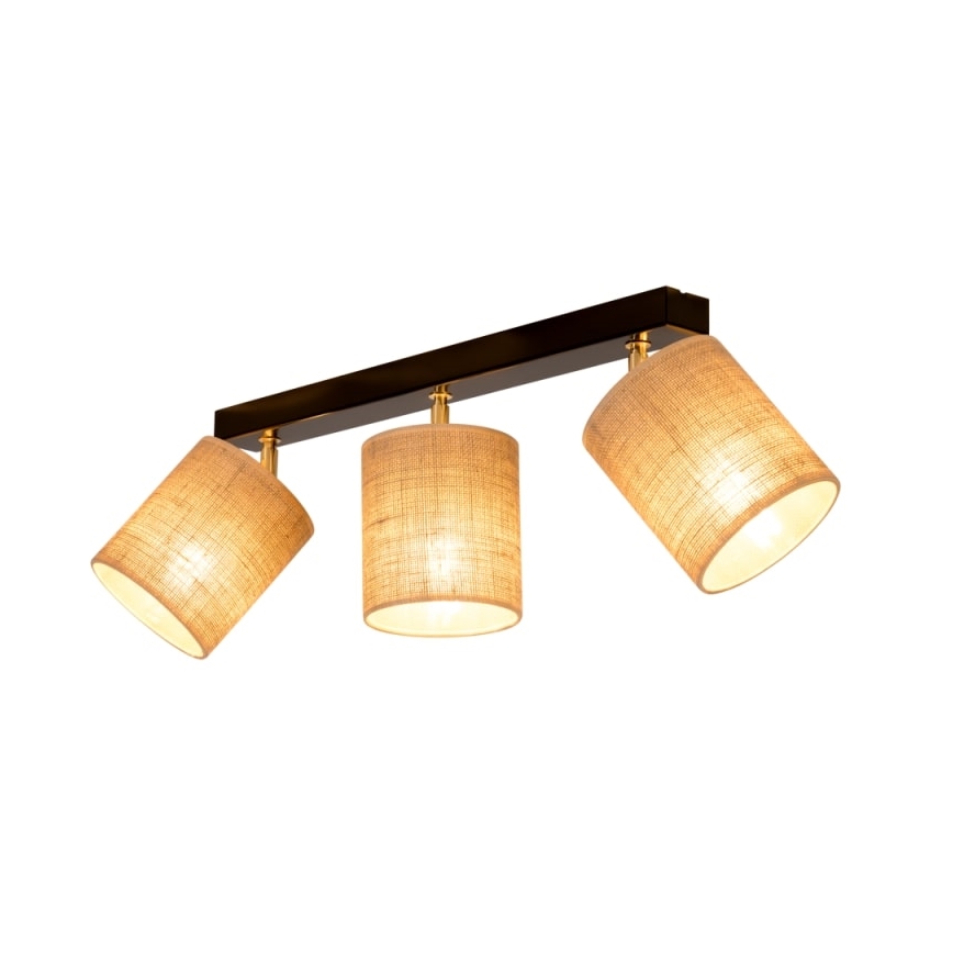 Loftspot JUTE 3xE27/25W/230V - FSC-certificeret
