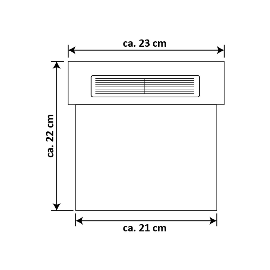 Soldrevet LED husnummer LED/2x0,07W/2,4V 1200 mAh IP44