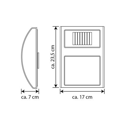 Soldrevet LED husnummer LED/3x0,1W/2,4V 1200 mAh IP44