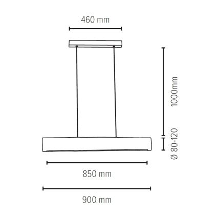 LED pendel dæmpbar LUCAS LED/25,5W/230V - FSC-certificeret